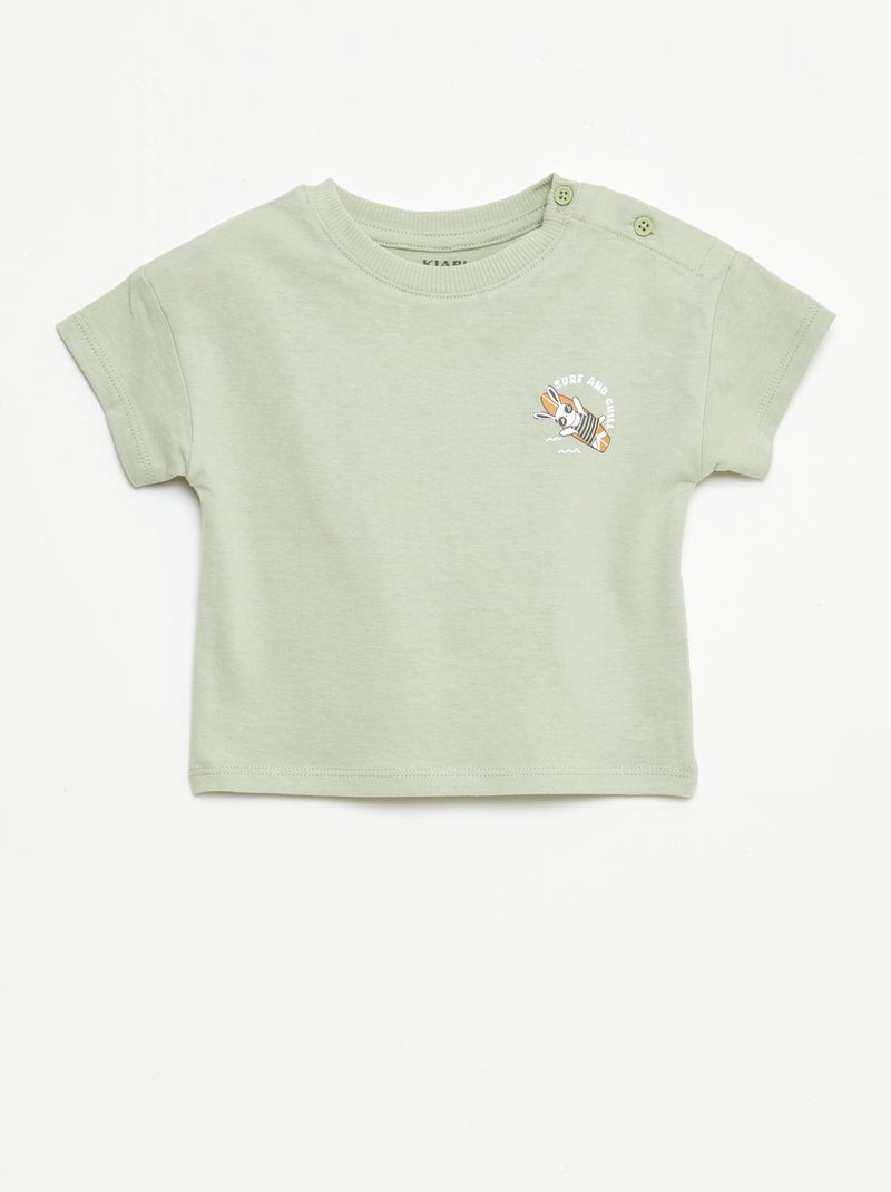 Completo 2 pezzi short + T-shirt Kaki - Kiabi