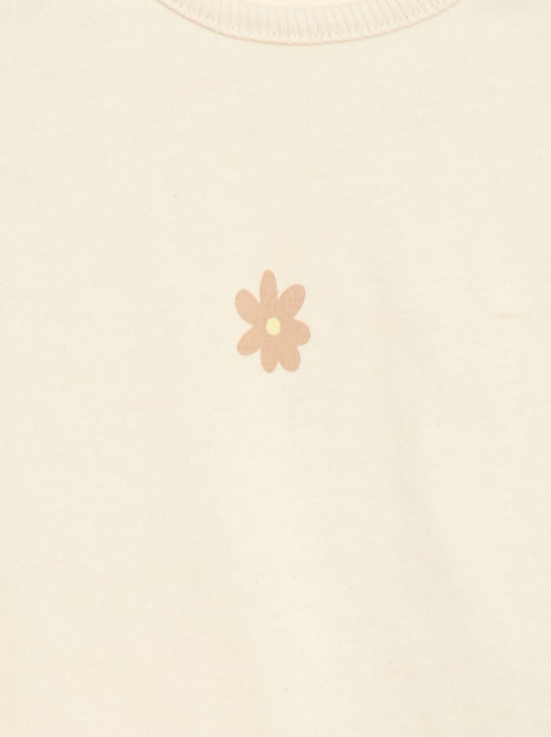 Completo 2 pezzi T-shirt + leggings Beige - Kiabi