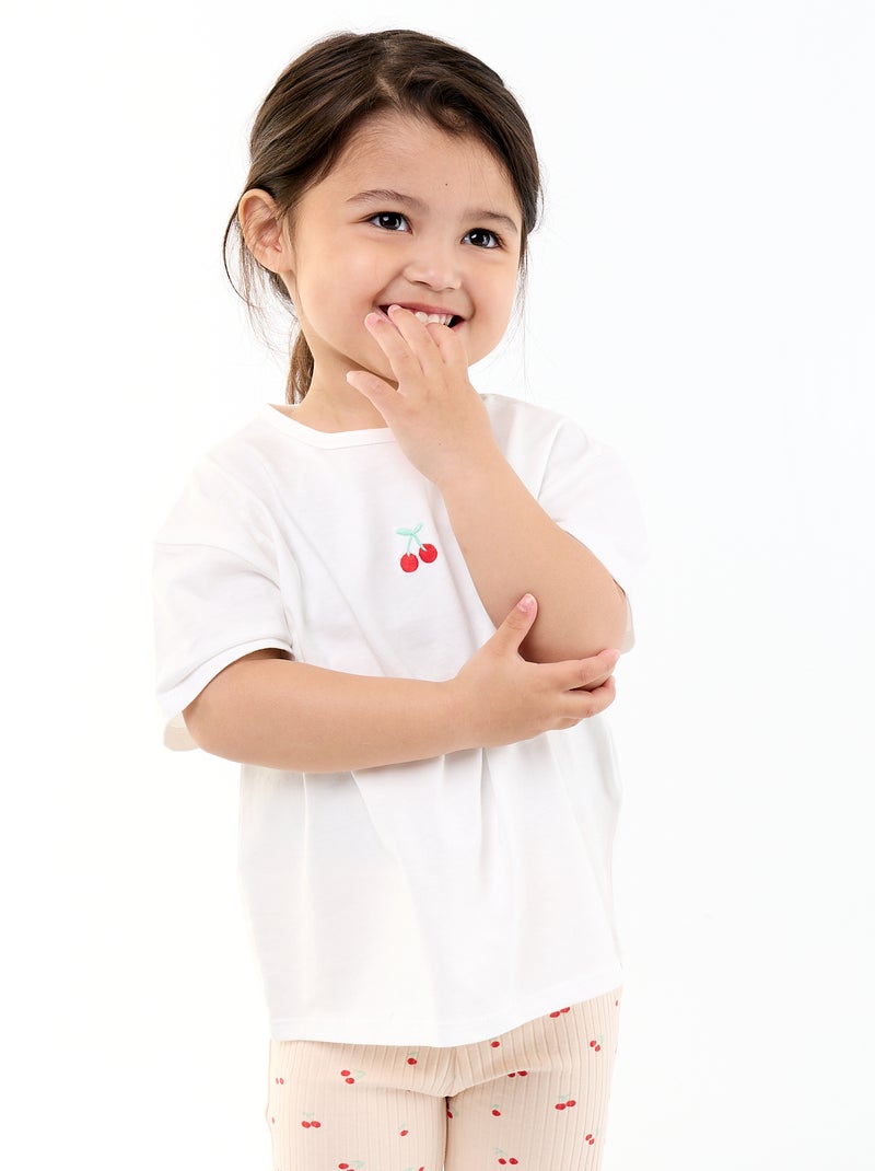 Completo 2 pezzi T-shirt + leggings Rosa - Kiabi