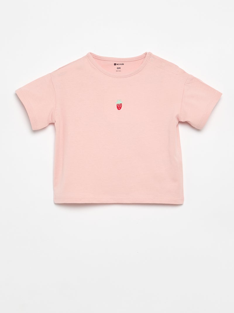 Completo 2 pezzi T-shirt + leggings Rosa - Kiabi