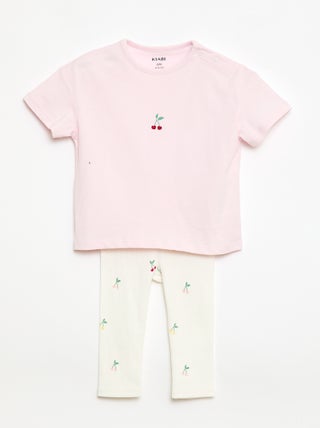 Completo 2 pezzi T-shirt + leggings