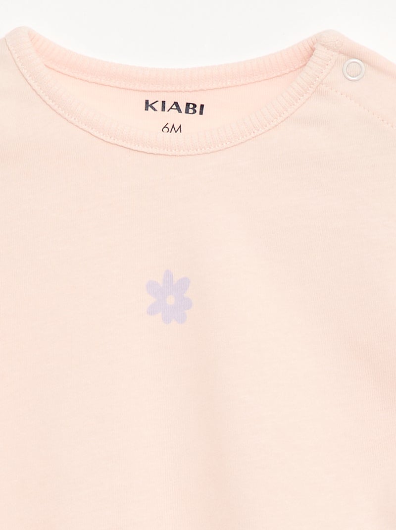 Completo 2 pezzi T-shirt + leggings Viola - Kiabi