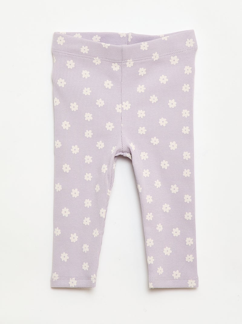 Completo 2 pezzi T-shirt + leggings Viola - Kiabi