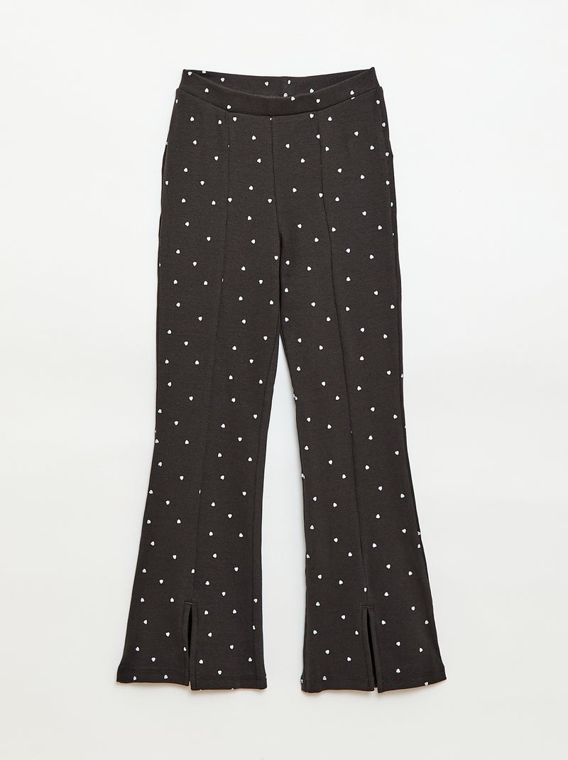 Completo 2 pezzi T-shirt + pantaloni a zampa Nero - Kiabi