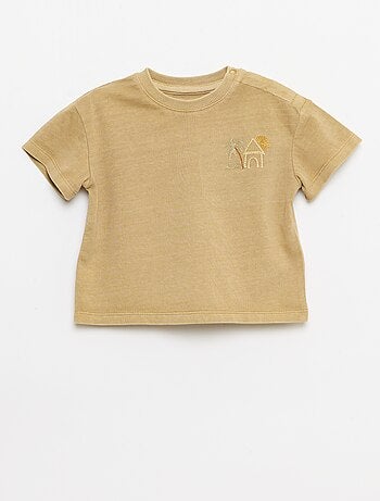 Completo 2 pezzi t-shirt ricamata + shorts