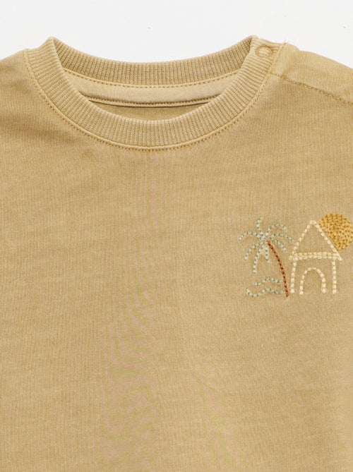 Completo 2 pezzi t-shirt ricamata + shorts - Kiabi