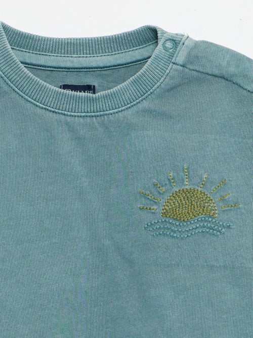 Completo 2 pezzi t-shirt ricamata + shorts - Kiabi