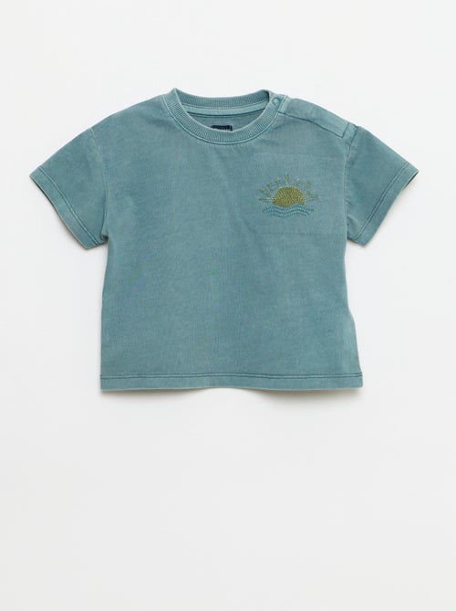 Completo 2 pezzi t-shirt ricamata + shorts - Kiabi