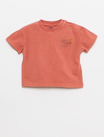 Completo 2 pezzi t-shirt ricamata + shorts