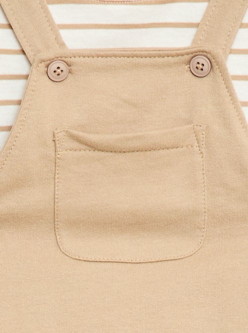 Completo 2 pezzi T-shirt + salopette corta - Kiabi