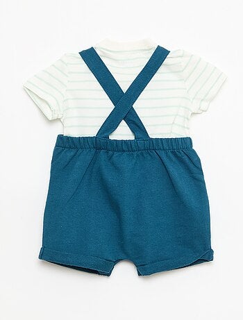 Completo 2 pezzi T-shirt + salopette corta