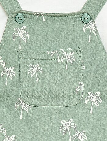 Completo 2 pezzi T-shirt + salopette corta