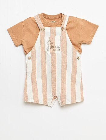 Completo 2 pezzi T-shirt + salopette