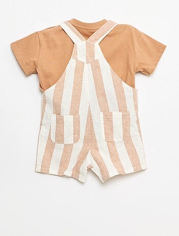 Completo 2 pezzi T-shirt + salopette