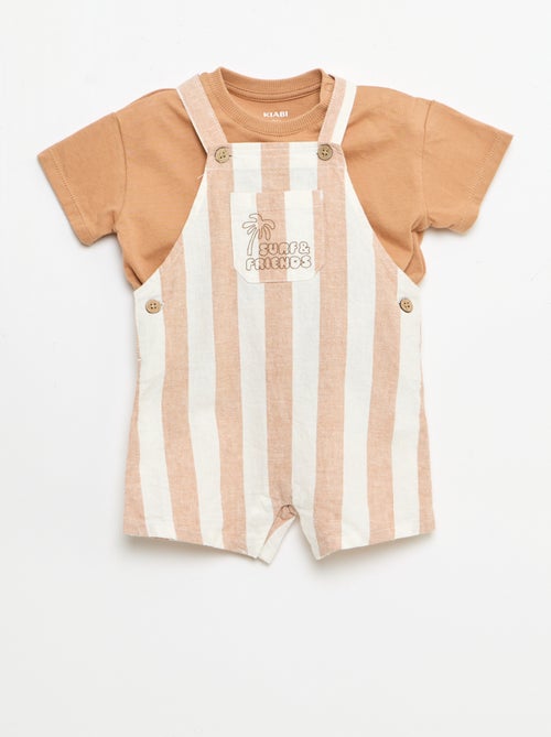 Completo 2 pezzi T-shirt + salopette - Kiabi