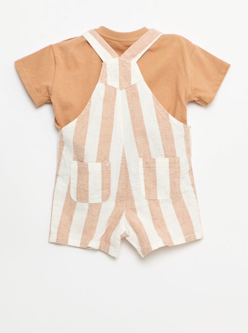 Completo 2 pezzi T-shirt + salopette - Kiabi