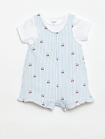 Completo 2 pezzi T-shirt + tutina corta
