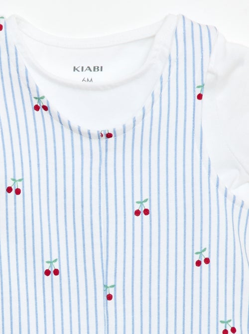 Completo 2 pezzi T-shirt + tutina corta - Kiabi