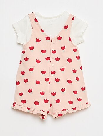 Completo 2 pezzi T-shirt + tutina corta
