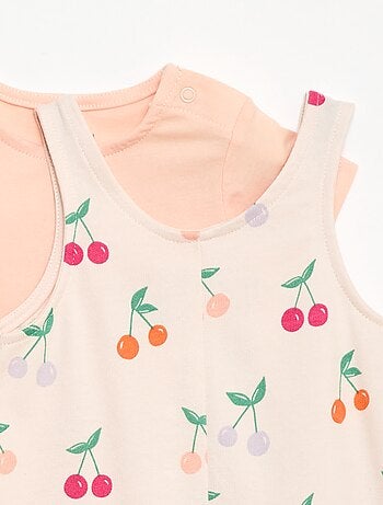 Completo 2 pezzi T-shirt + tutina corta
