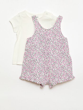 Completo 2 pezzi T-shirt + tutina corta