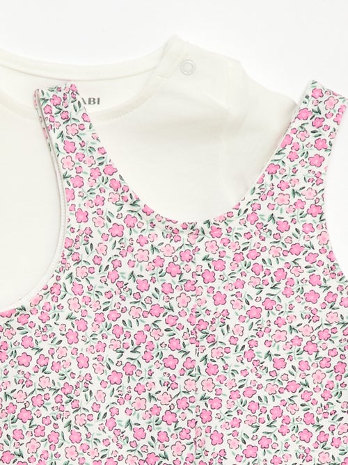 Completo 2 pezzi T-shirt + tutina corta - Kiabi