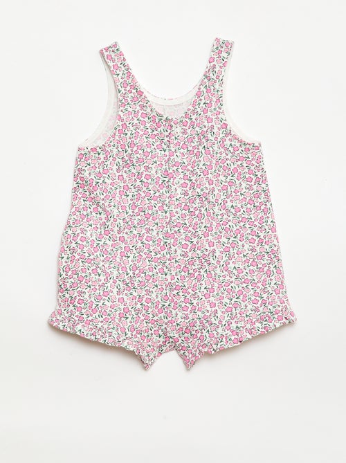 Completo 2 pezzi T-shirt + tutina corta - Kiabi