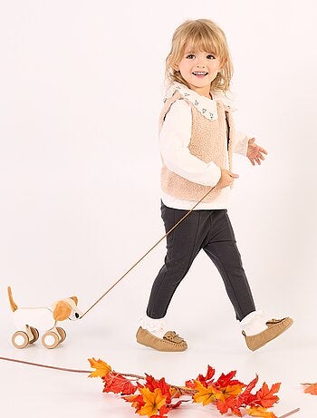 Completo 3 pezzi - Cardigan senza maniche + T-shirt + pantaloni