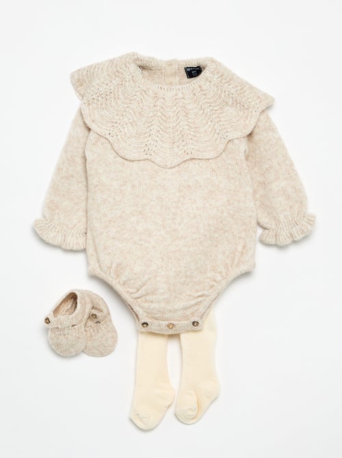 Completo 3 pezzi - pagliaccetto + collant + scarpine - Kiabi