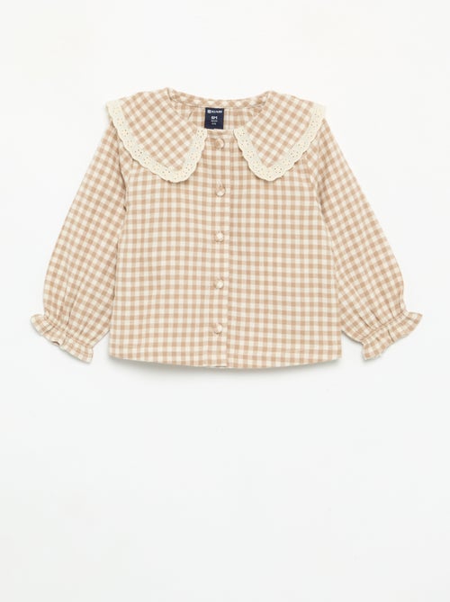 Completo 3 pezzi - Salopette corta + blusa + paio di collant - Kiabi