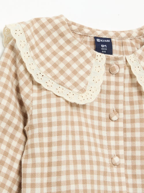 Completo 3 pezzi - Salopette corta + blusa + paio di collant - Kiabi