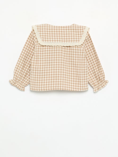 Completo 3 pezzi - Salopette corta + blusa + paio di collant - Kiabi