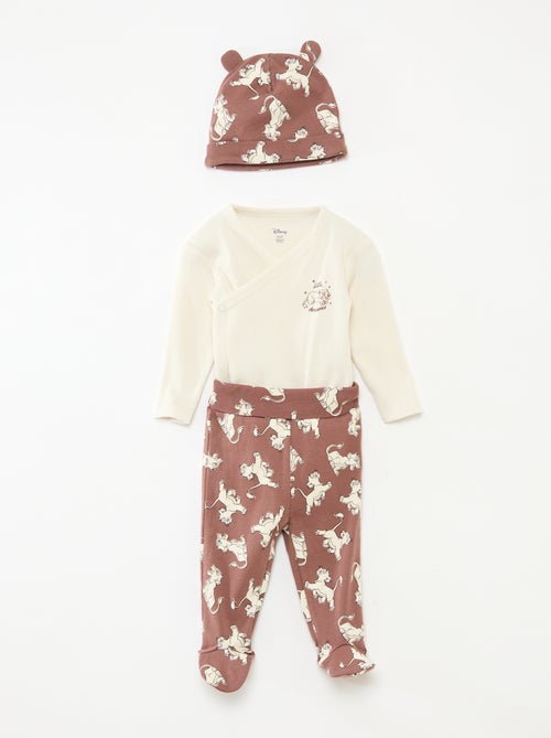 Completo 3 pezzi body + leggings + berretto 'Disney' - Kiabi