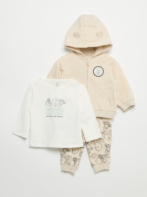 Completo 3 pezzi 'Disney' - Felpa + pantaloni + T-shirt a maniche lunghe - Kiabi