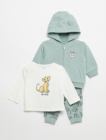 Completo 3 pezzi 'Disney' - Felpa + pantaloni + T-shirt a maniche lunghe