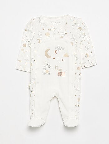 Completo 3 pezzi 'Petit Béguin' - Body + pigiama + doudou