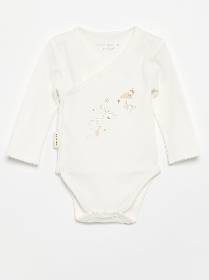 Completo 3 pezzi 'Petit Béguin' - Body + pigiama + doudou Beige - Kiabi