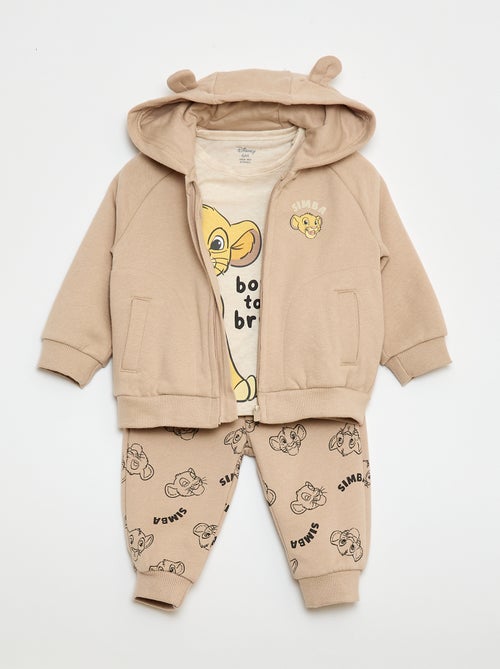 Completo 3 pezzi 'Simba' - maglietta + pantaloni da jogging + felpa - Kiabi