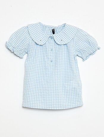 Completo 3 pezzi: tunica + shorts + fascia in vichy