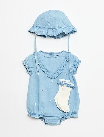 Completo 3 pezzi tutina + cappello + calzini