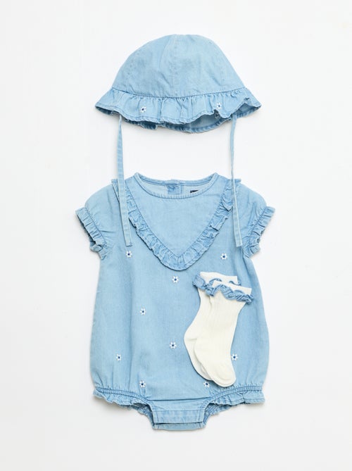 Completo 3 pezzi tutina + cappello + calzini - Kiabi