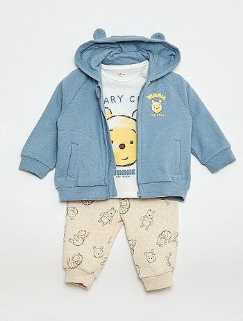 Completo 3 pezzi 'Winnie' - t-shirt + pantaloni da jogging + felpa