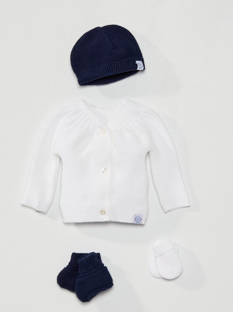 Completo 4 pezzi 'La Manufacture de Layette' blu marine - Kiabi