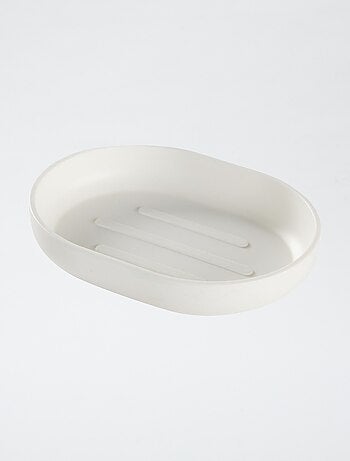 Completo 4 pezzi: portasapone + dispenser di sapone + bicchiere per spazzolini da denti + scopino da bagno