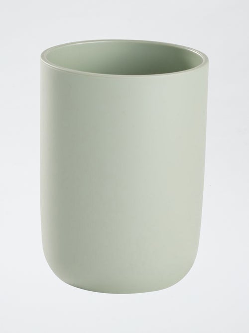 Completo 4 pezzi: portasapone + dispenser di sapone + bicchiere per spazzolini da denti + scopino da bagno - Kiabi