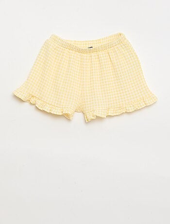 Completo a fantasia Vichy shorts + canotta - 2 pezzi