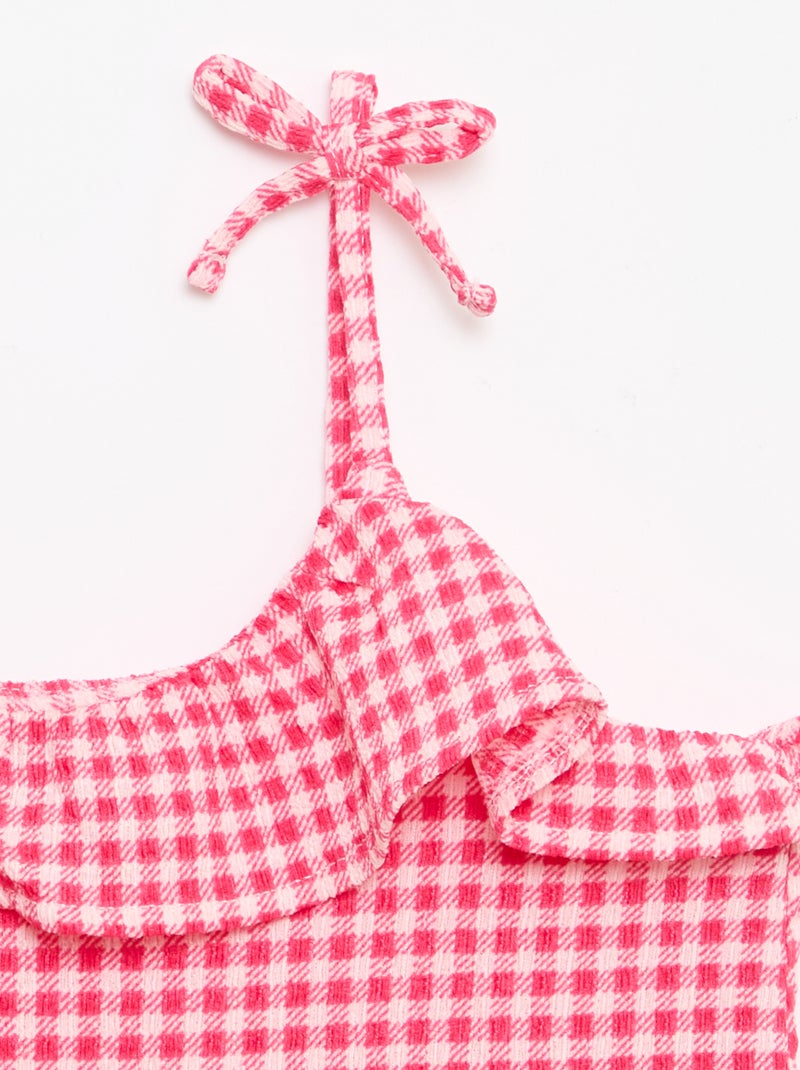 Completo a fantasia Vichy shorts + canotta - 2 pezzi Rosa - Kiabi
