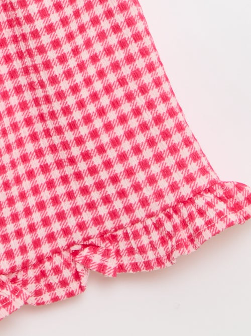 Completo a fantasia Vichy shorts + canotta - 2 pezzi - Kiabi