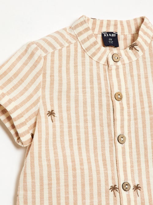 Completo a righe 2 pezzi - camicia + pantaloncini - Kiabi