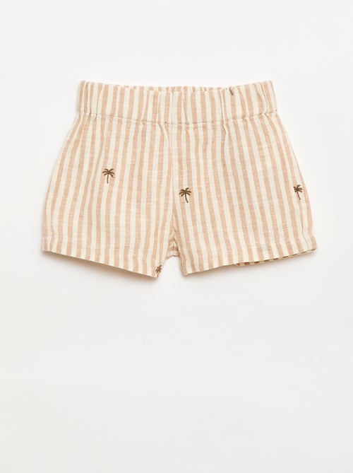 Completo a righe 2 pezzi - camicia + pantaloncini - Kiabi